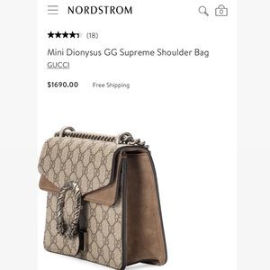 Gucci Mini Dionysus GG supreme shoulder bag